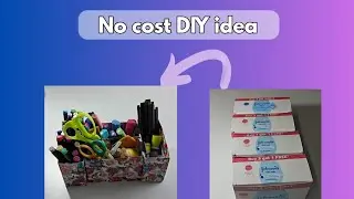 Best Out of Waste DIY Organizer | No Cost & Low Cost Desk Organizer from Waste Material