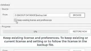 How to Restore Database