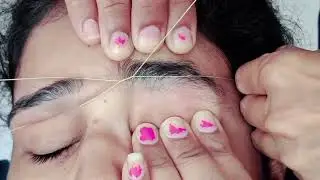 Perfect eyebrow threading | Eyebrow tutorial for beginners at home| Eyebrows