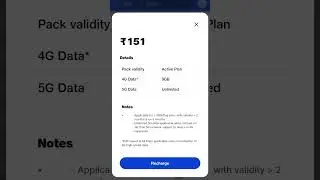 Jio ₹151 5G Upgrade Plan All Details 🔥 | Jio ₹151 Recharge Plan All Velidity #shorts.