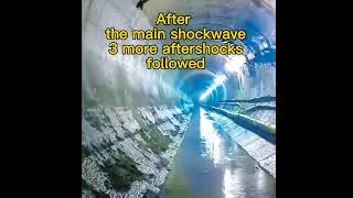 Ear-splitting explosion in tunnel, ultrasonic shockwaves was clearly captured by high-speed  camera.