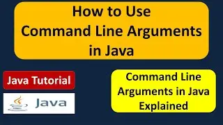 What is the command line Argument in Java? | Java Command line Argument | Java Tutorial