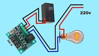 w1209 digital temperature controller thermostat module/ w1209 connection / voltage check testing