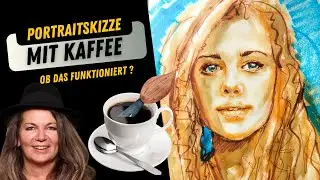 Wie Du ein Portrait mit Kaffee malst - Rasta Lady ☕️💃🏼 #zeichnenlernen #tutorialart