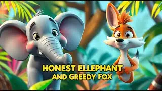 Honest Elephant 🐘 and Greedy Fox 🦊 | Moral Story for Kids | Cartoon Jungle Story