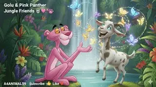 Golu & Pink Panther &mdash; Jungle Friends 🐐💗🐾 Golu the GoatPink Panther cartoonGoat storyBaby goat story
