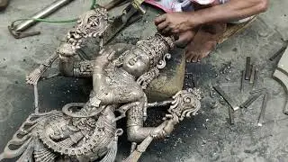 After Casting work - Lord Venugopal Bronze Sculpture - 'Reborn' SOUTH INDIAN BRONZES in our creation