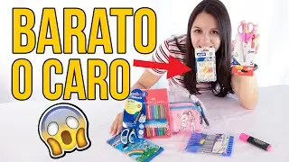 10 Útiles Escolares BARATOS vs CAROS 📝 ¿Merece la pena? ✏️