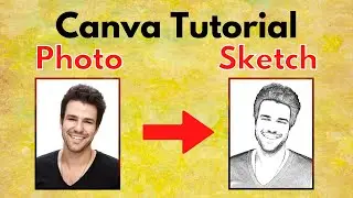 How To Turn A Photo Into A Sketch Online With Canva (free tutorial 2022)  #howto #tutorial