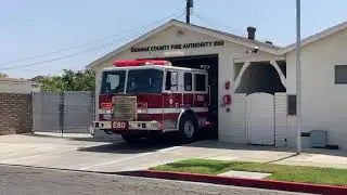 OCFA Engine 80 (reserve) responding