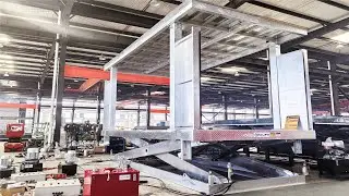 Home Garage Basement Use Hot-dip Galvanized Double Deck Car Lift With Covering Roof#carlift #parking