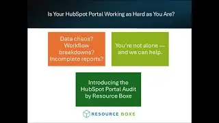 HubSpot Portal Audit from Resource Boxe