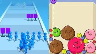 Join clash 3d vs stack rider gameplay || join clash 3d vs stack rider || fruit merge 