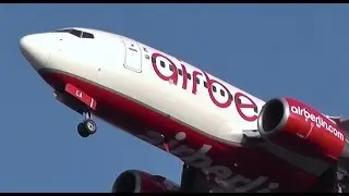 Air Berlin Boeing 737-76J D-ABLA final approach over 