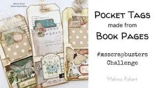 MAKING BOOK PAGE POCKET TAGS | #msscrapbusters EPISODE 35 | SCRAP BUSTERS INSPIRED BY GAYLE