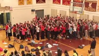 Color war 2012 Red team hebrew chant/flashmob