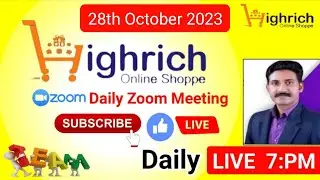 PRIVILEGE PLAN PRESENTATION 28th October Live 7:pm | Zoom Meeting | Watch Full Video#highrich