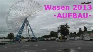 Cannstatter Wasen - Aufbau / Construction - Volksfest in Stuttgart - DAEMONIUM - RIESENRAD