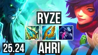 RYZE vs AHRI (MID) | KR Challenger | 25.24