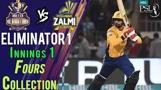 Peshawar Zalmi  Fours | Peshawar Zalmi Vs Quetta Gladiators | Eliminator 1 | 20 March | HBL PSL 2018