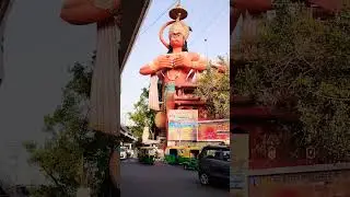 Hanuman ji statue in jhandewalan Delhi view from the metro station #jhandewalamandir #delhi #shorts