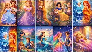10 Magical Princess Stories| Cinderella, Snow White, Rapunzel & More | Fun & Moral Stories for Kids