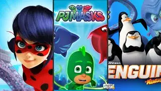 Miraculous Ladybug e Chat Noir 🐞Vs PJ Masks: Super City Run! Vs Penguins of Madagascar: Dibble Dash🐧