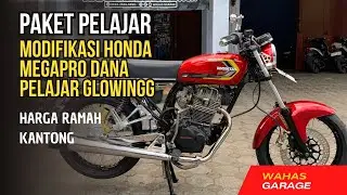 MODIFIKASI MOTOR MEGAPRO JADI CB PAKET HEMAT ‼️ HABIS BERAPA MODIF INI DANA PELAJAR TAPI GLOWING