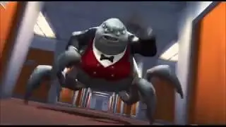 monsters inc but its just mr.waternoose running and banging on doors