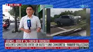 GÜEMES: VIOLENTO SINIESTRO ENTRE UN AUTO Y UNA CAMIONETA   HABRÍA FALLECIDOS