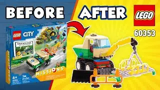 LEGO City Excavator with Construction Site Equipment MOC (60353)[122 pcs] Alternate Build | TBB