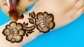 Mehandi ke phool ke design/Mehandi design back side/Flower design mehndi/Mehndi