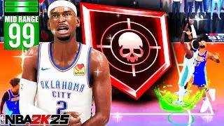 SGA MVP Build + 99 Mid Range Is UNGUARDABLE on NBA 2K25 Random Rec