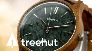 Automatic Watch with a Different Natural Material Combination | Treehuts Sierra Koa Green Marble
