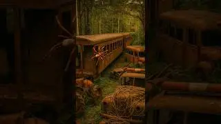 Abandoned Jungle Train & Rusty Cars | Nature Mystery #Shorts