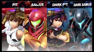 Super Smash Bros Ultimate Amiibo Fights   Request #9792 Pit & Samus vs Dark Pit & Dark Samus