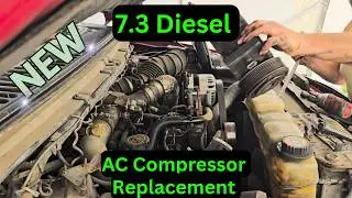Air Conditioner Compressor replacement. 1999 - 2003 7.3L Diesel.