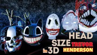 Trevor Henderson Head Size Comparison  | Trevor Henderson Monster Creations