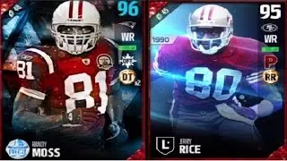 Ultimate Freeze Randy Moss & Legend Jerry Rice | Player Review | Madden 17 Ultimate Team Gameplay