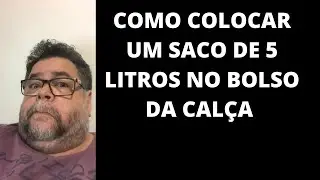 Como colocar um saco de 5 litros dentro do bolso da cal&ccedil;a