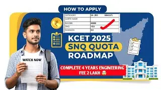 KCET 2025 SNQ Quota: Complete Roadmap to Study Engineering for Just ₹2 Lakh! WATCH THE PROCESS #KCET