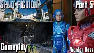 🔥 Split Fiction Part 5 &ndash; Cyber Military Gameplay | Warden Boss Fight + Kite Race Side Mission 🔥