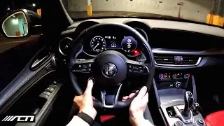 2024 Alfa Romeo Stelvio Veloce POV Night Drive /// Allcarnews