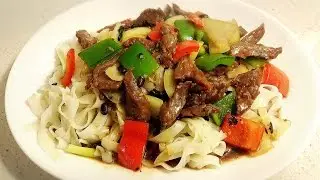 Rice Noodle with Beef & Black Bean Sauce