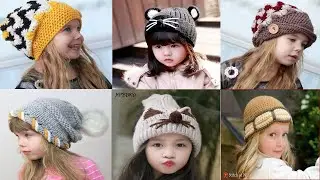 Stylish Woolen Knitting Cap Designs Ideas For Kids Girls | Winter Season 2023 | THE FASHION WORLD