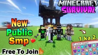 🔥 New Best Public Survival SMP Minecraft 🤯 | Java + PE | All Versions | Free To Join 🌲