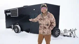 2 Days Ice Camping in My NEW Off-Grid Ice House!