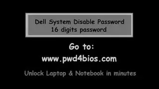 Dell Enter Current Password Unlock Laptop & Notebook