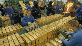 Inside the Gold Refining Plant: How Rock Turns Into Pure 24K Gold Bars (FULL PROCESS)