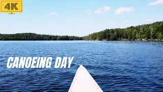Canoe Trip with Nature, Paddling and Water Sounds - 4K 60fps 🛶